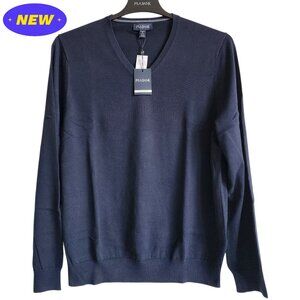 XXL Sweater Blue Navy Jos A Bank V Neck Pima Cotton New Nwt Mens Tailored Fit 2x